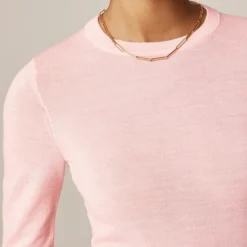 Carolyn fitted crewneck sweater in merino wool