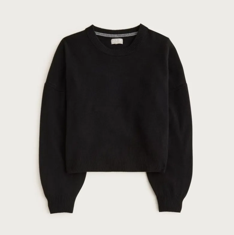 Cashmere blouson-sleeve sweater