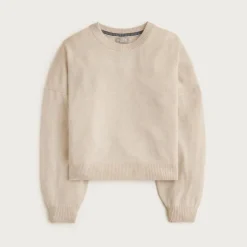 Cashmere blouson-sleeve sweater