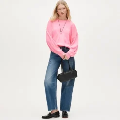 Cashmere blouson-sleeve sweater