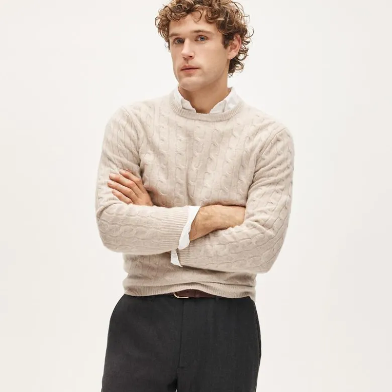 Cashmere cable-knit sweater