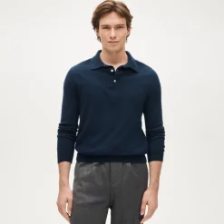 Cashmere collared sweater-polo