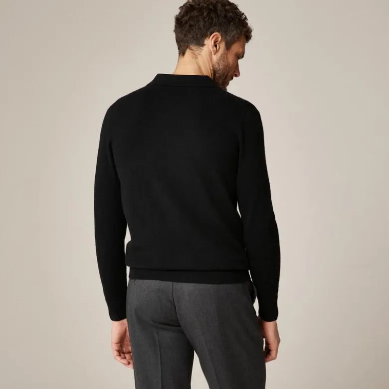 Cashmere collared sweater-polo