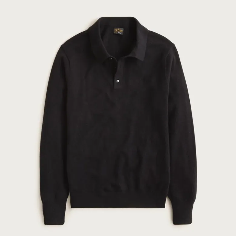 Cashmere collared sweater-polo