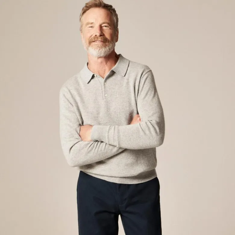 Cashmere collared sweater-polo