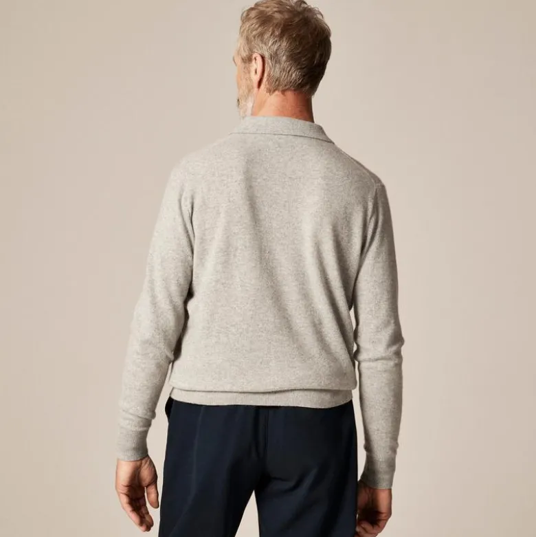 Cashmere collared sweater-polo