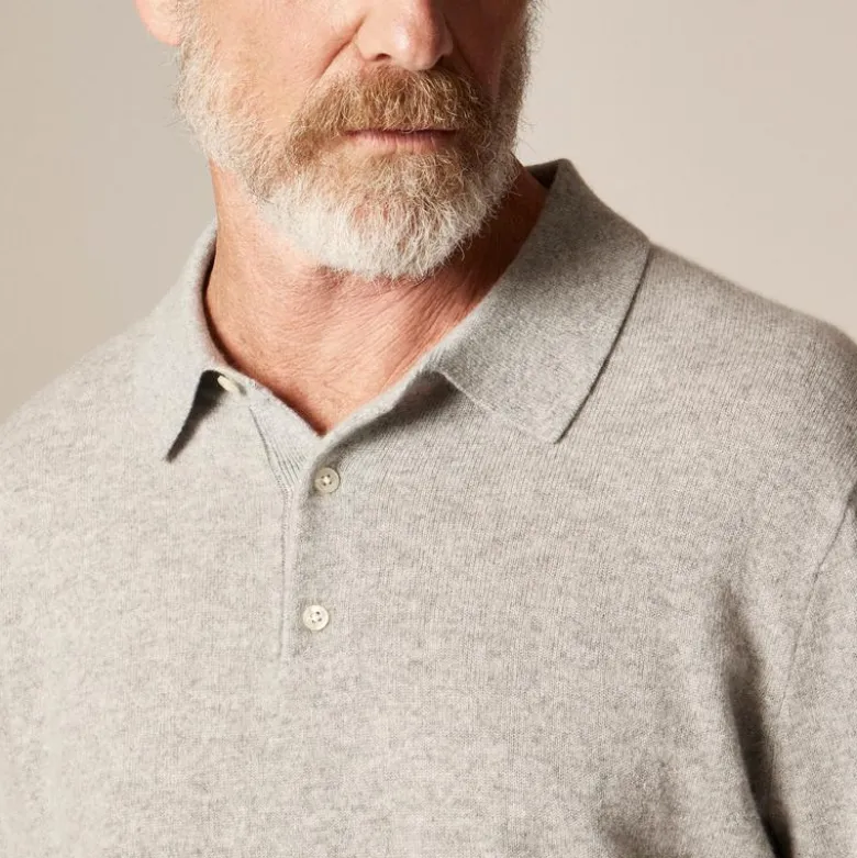 Cashmere collared sweater-polo