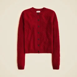 Cashmere contrast-trim cardigan