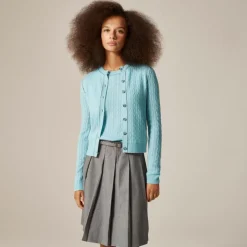 Cashmere contrast-trim cardigan