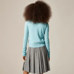 Cashmere contrast-trim cardigan