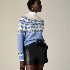 Cashmere diamond Fair Isle sweater
