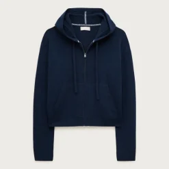 Cashmere full-zip hoodie