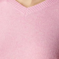 Cashmere high V-neck sweater