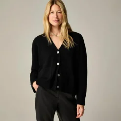 Cashmere patch-pocket cardigan