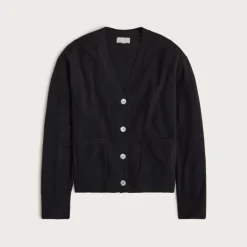 Cashmere patch-pocket cardigan