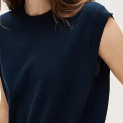 Cashmere relaxed sweater-vest