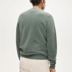 Cashmere rib-knit crewneck sweater
