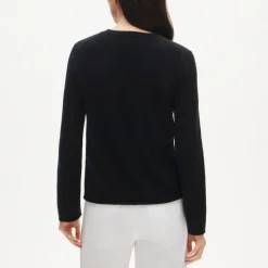 Cashmere rolled-hem crewneck sweater