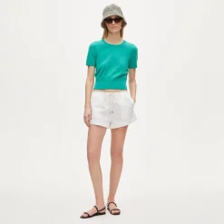 Cashmere shrunken T-shirt
