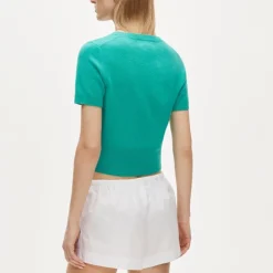 Cashmere shrunken T-shirt