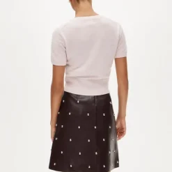 Cashmere shrunken T-shirt