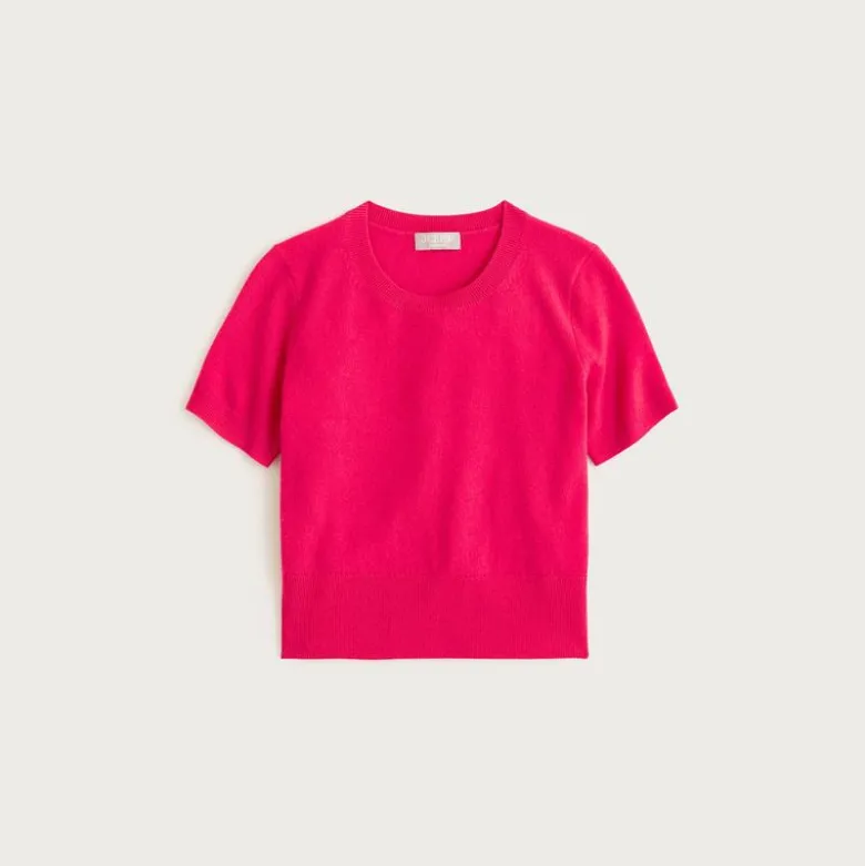 Cashmere shrunken T-shirt