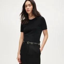 Cashmere shrunken T-shirt