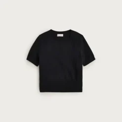 Cashmere shrunken T-shirt