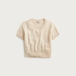 Cashmere shrunken T-shirt