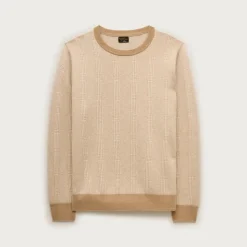 Cashmere sweater in glen plaid