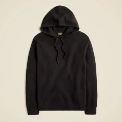 Cashmere waffle hooded sweater