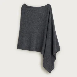 Cashmere-wool blend poncho