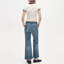Charley kickout cropped jean in semi-stretch