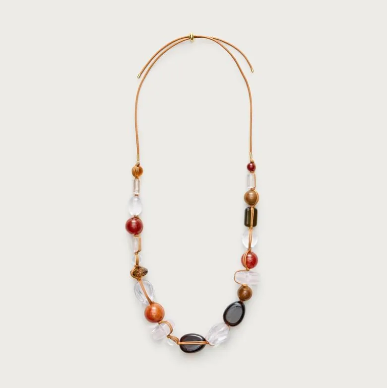 Chunky mixed-bead necklace