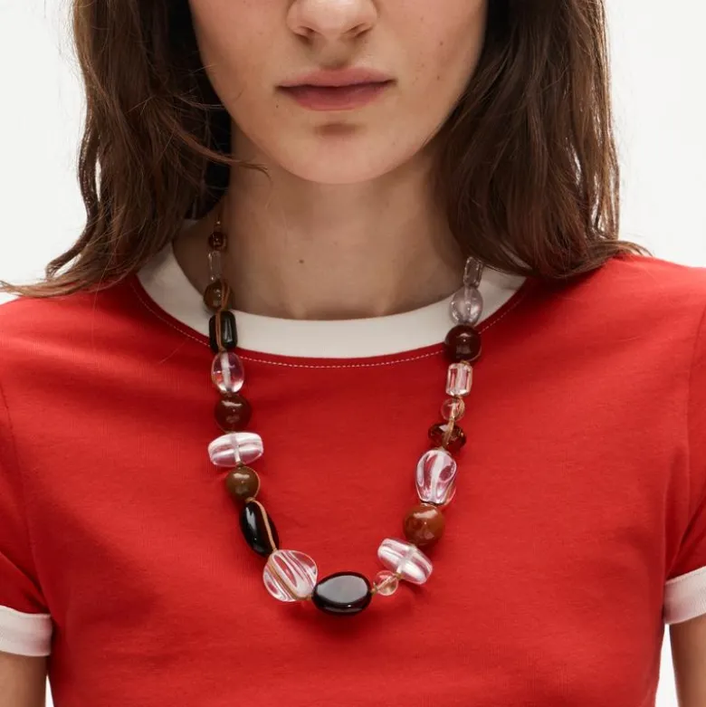 Chunky mixed-bead necklace
