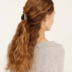 Classic hair clip in Italian tortoise