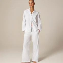 Classic pajama pant set in end-on-end cotton