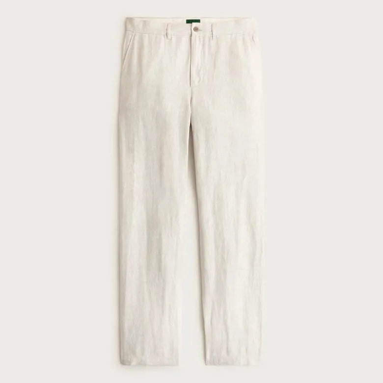 Classic-fit linen trouser