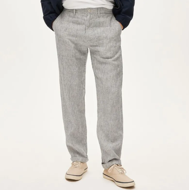 Classic-fit linen trouser