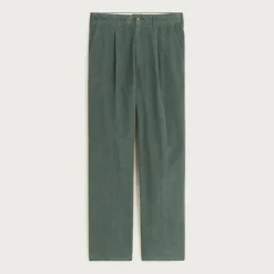 Classic-fit pleated 14-wale corduroy trouser