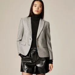 École blazer in herringbone wool blend