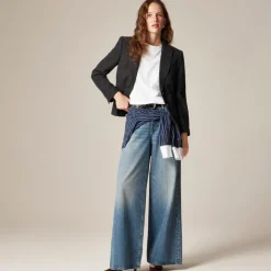 École blazer in herringbone wool blend