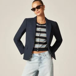 École blazer in Italian studio wool blend