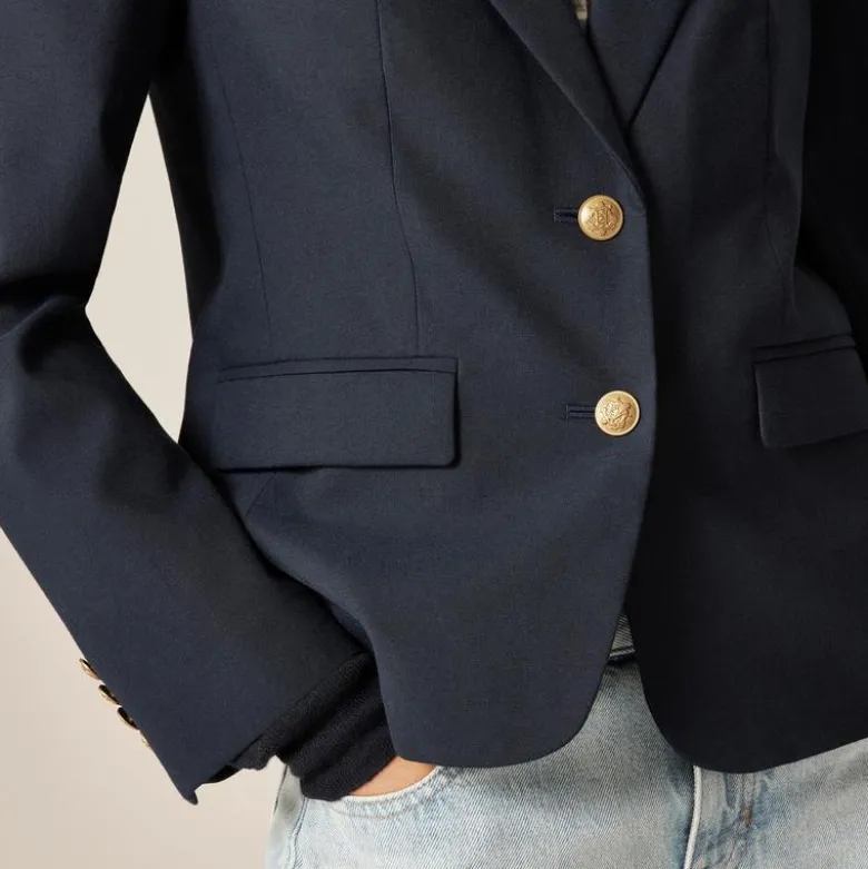 École blazer in Italian studio wool blend