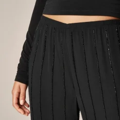 Collection beaded Cosmo pant with flounce hem