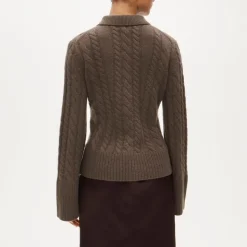 Collection cashmere twisted cable-knit cardigan
