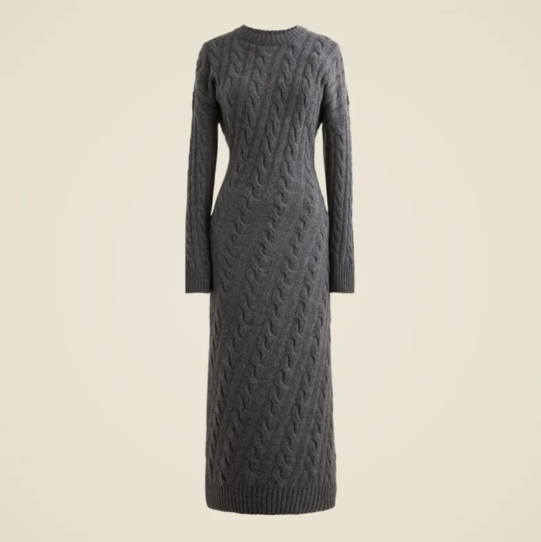 Collection cashmere twisted cable-knit sweater-dress