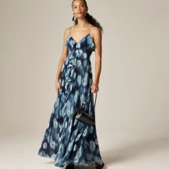 Collection chiffon ruffle dress in blurry floral print