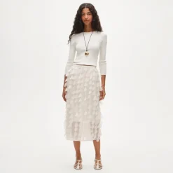 Collection circle-detail slip skirt
