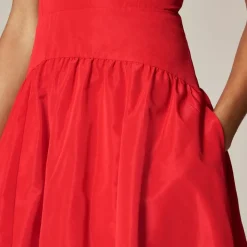 Collection drop-waist dress in taffeta